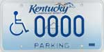 Kentucky Disabled license plate